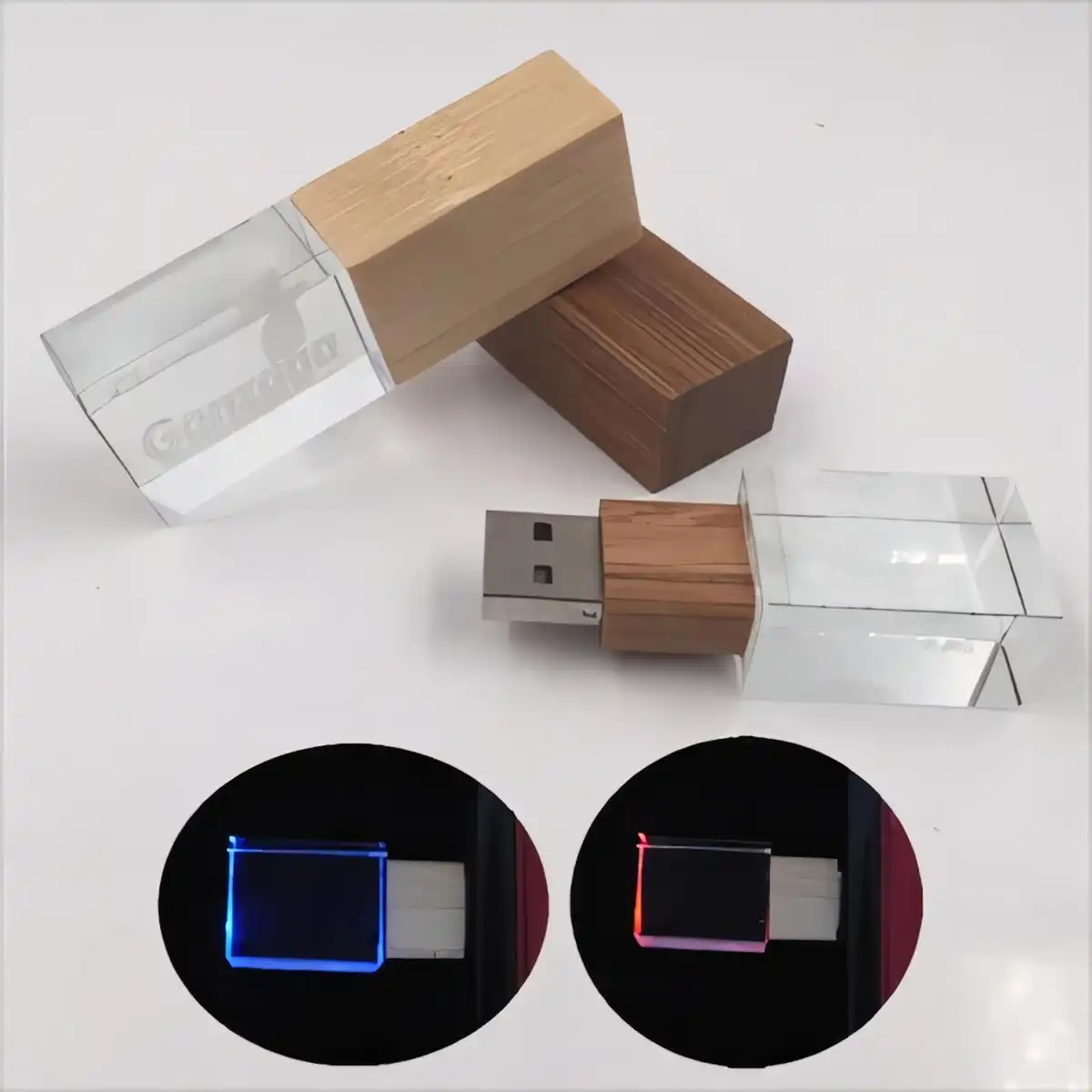 Wood Crystal USB Drive 4GB product detail view