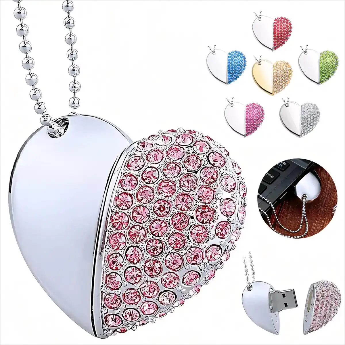 Heart Crystal USB Drive 16GB