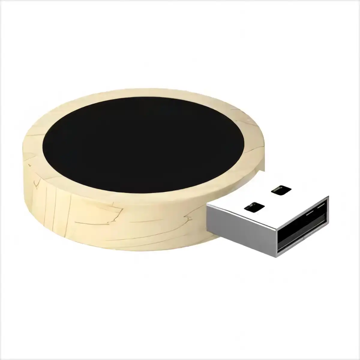 Wooden LED Flash Drive product with accessories