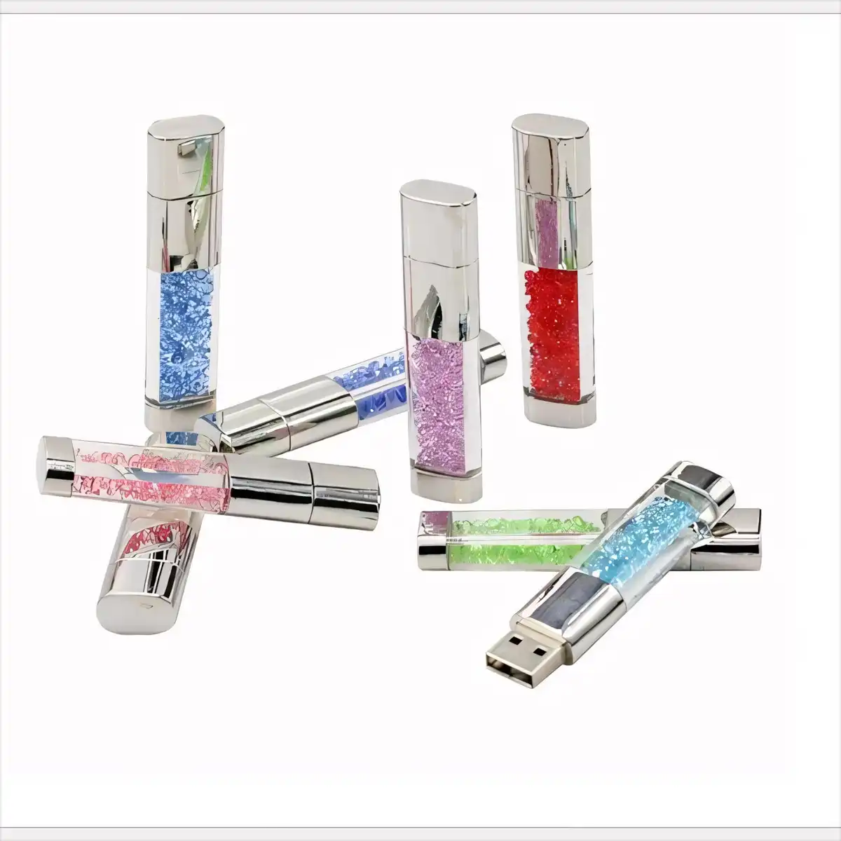 Crystal LED Flash Drive 1GB