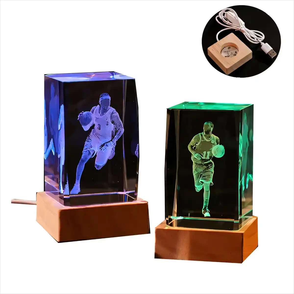 USB LED Wood Trophy Base