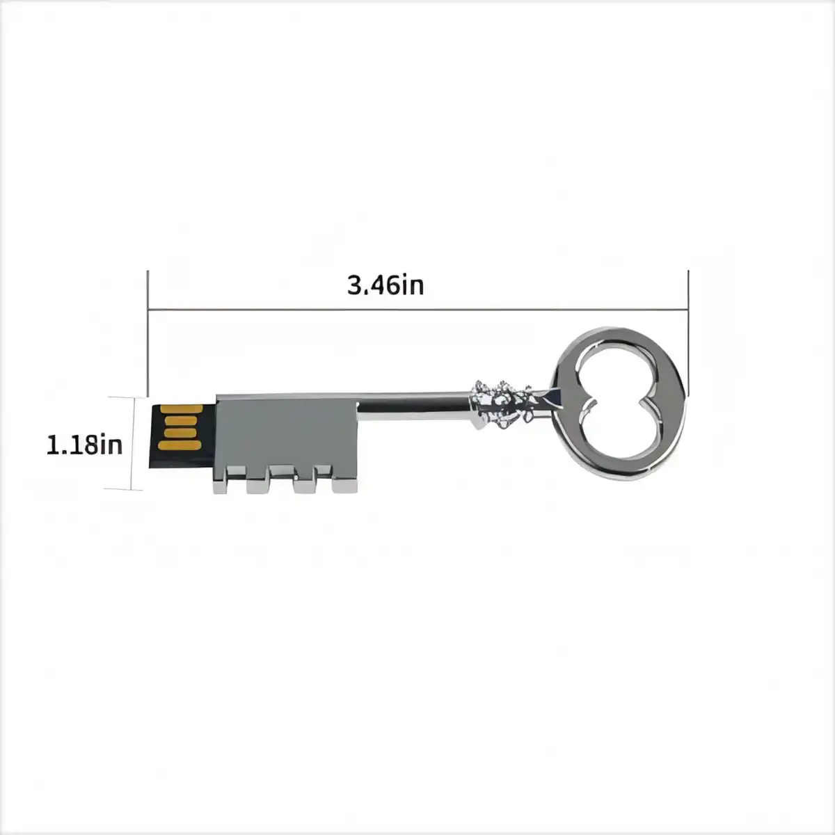 Metal Key USB Drive alternate product angle