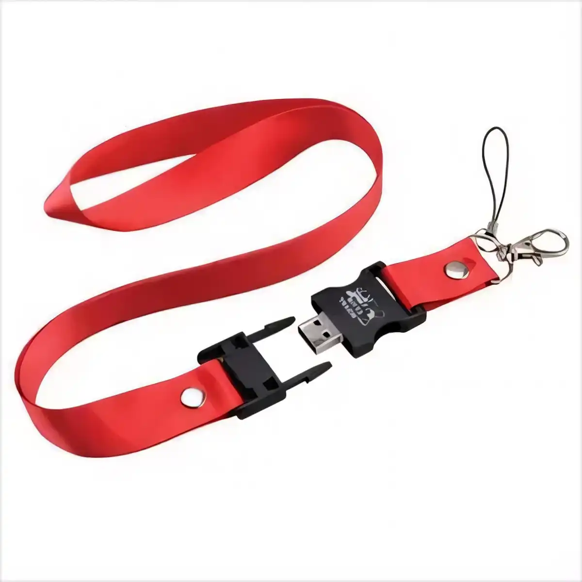 Aluminum Lanyard USB Drive alternate product angle