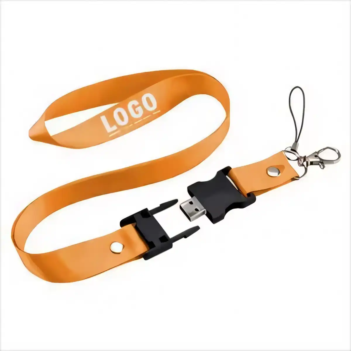 Aluminum Lanyard USB Drive product close-up