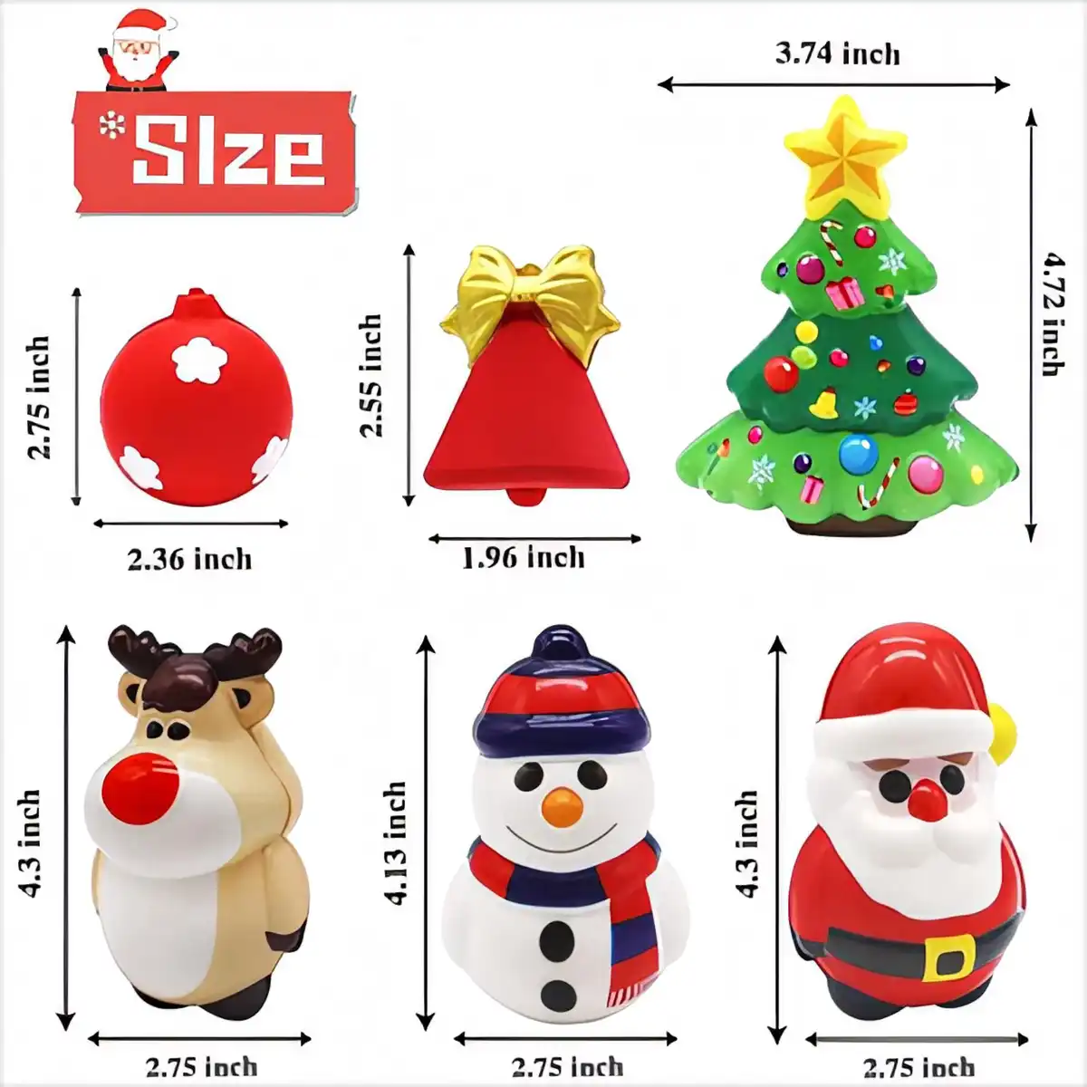 Holiday Stress Relief Squeeze Balls alternate product angle