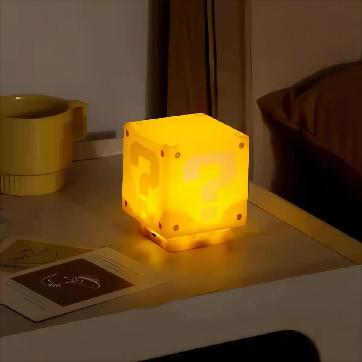 Nintendo Style LED Question Block Lamp alternate product angle