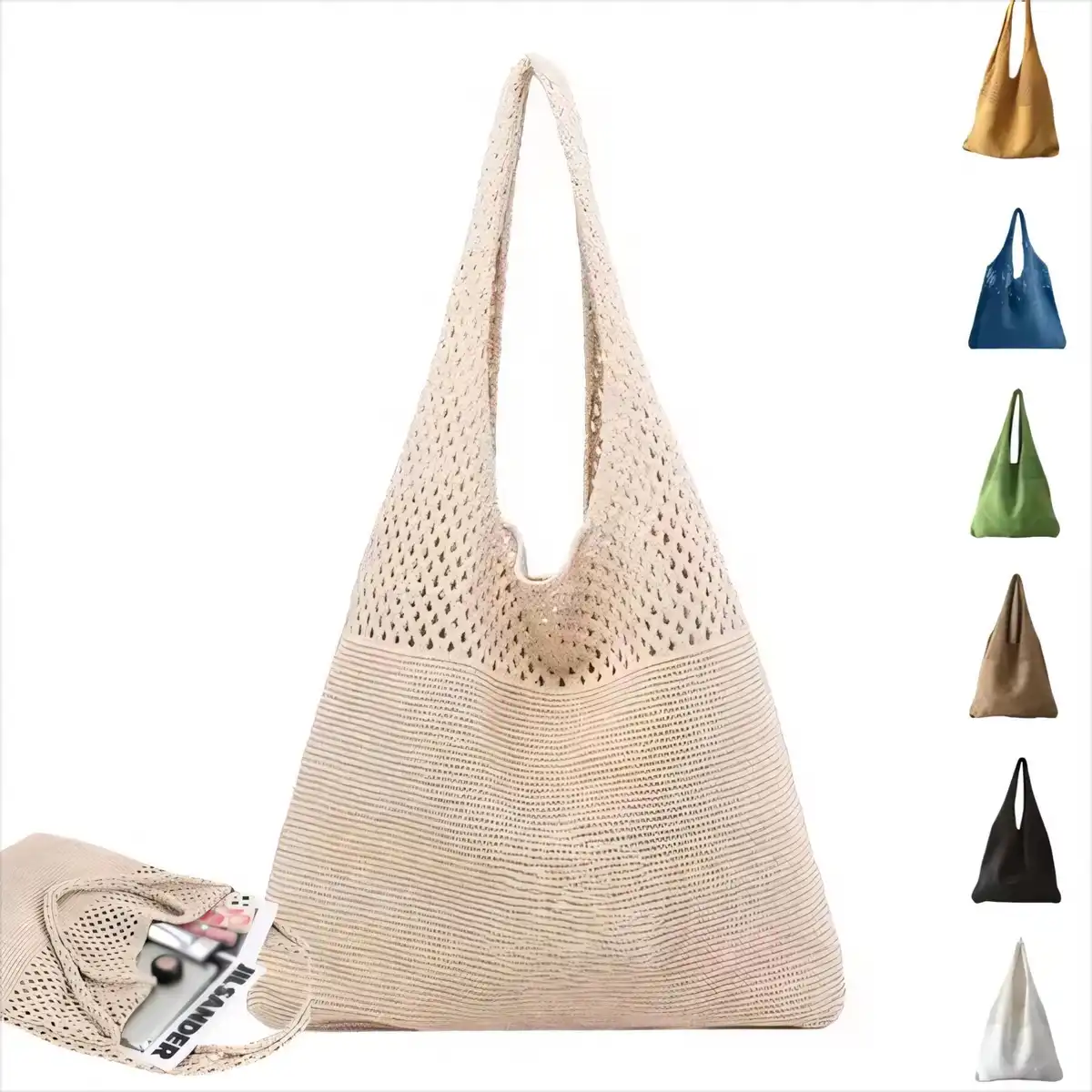 Crochet Beach Tote Shopping Bag