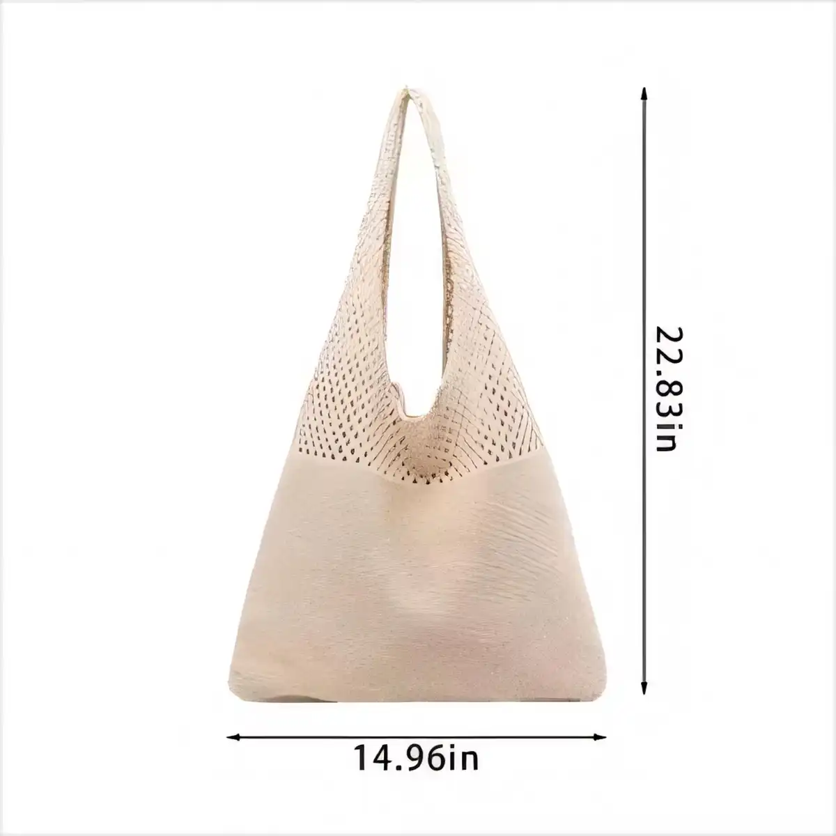 Crochet Beach Tote Shopping Bag product detail view