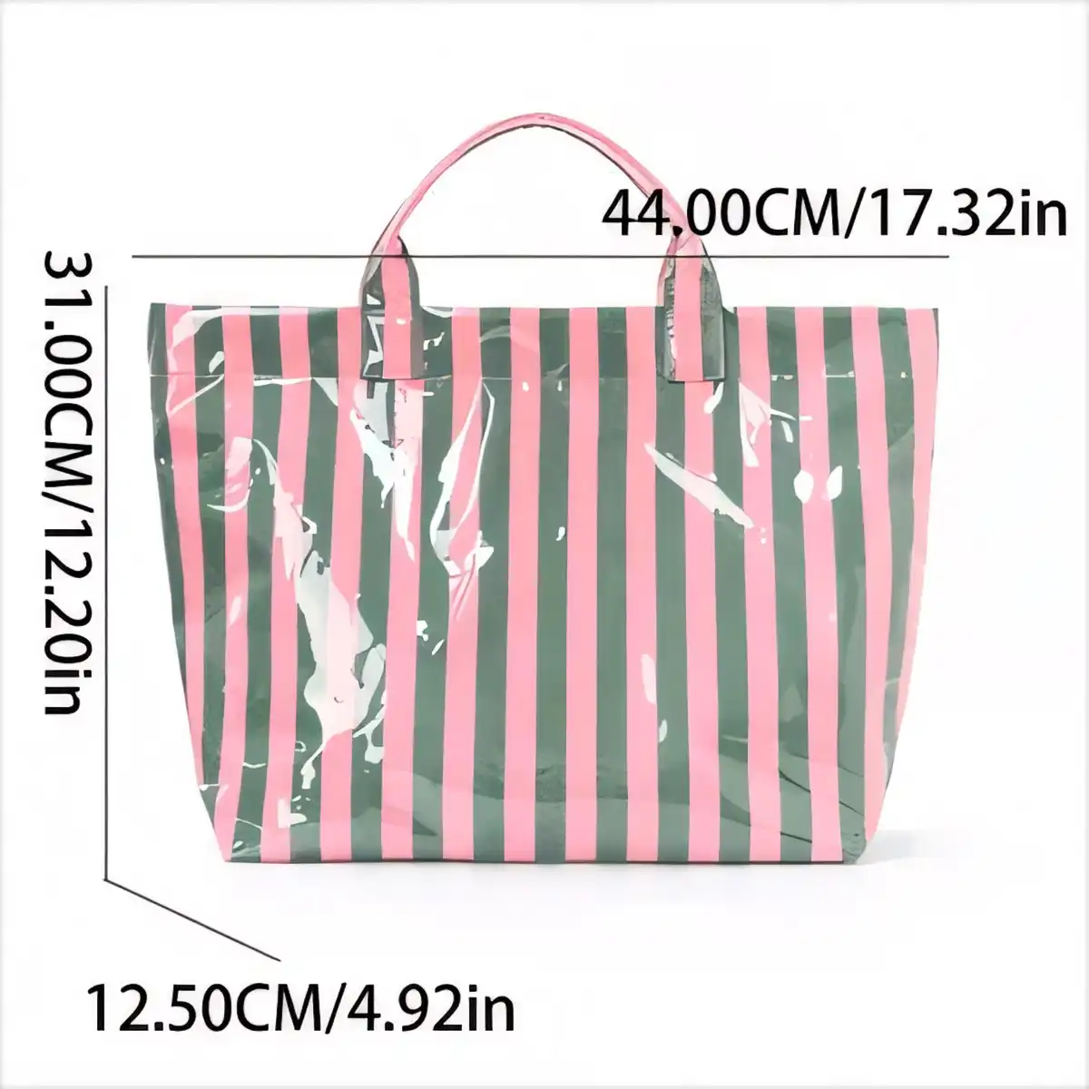 Striped Waterproof Canvas Tote product detail view