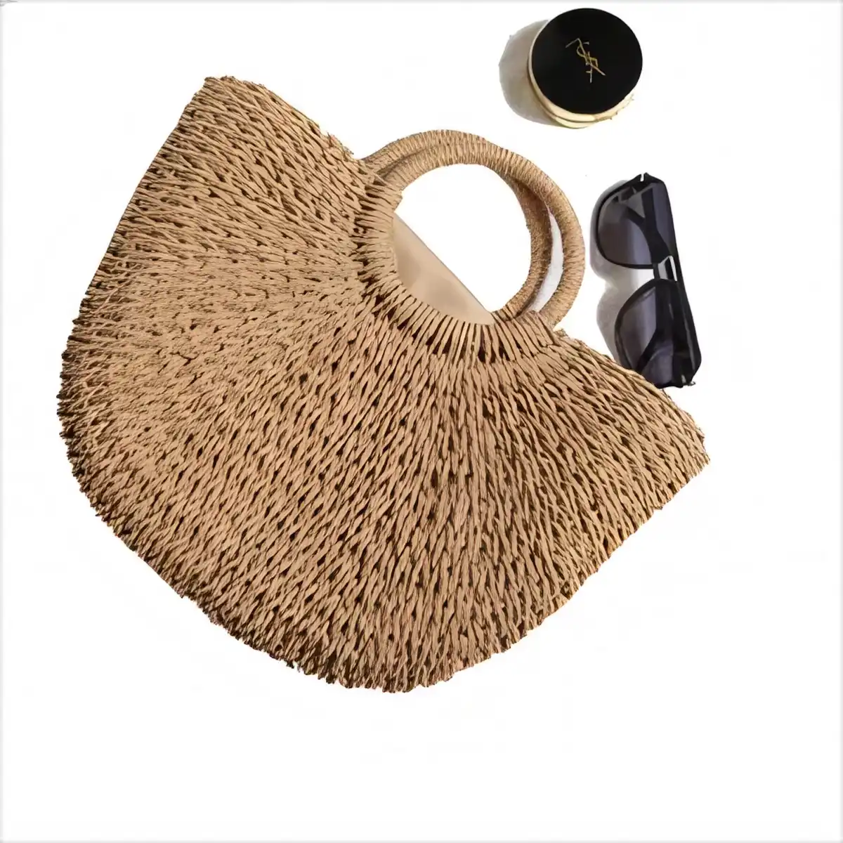 Handwoven Straw Tote for Summer additional product view