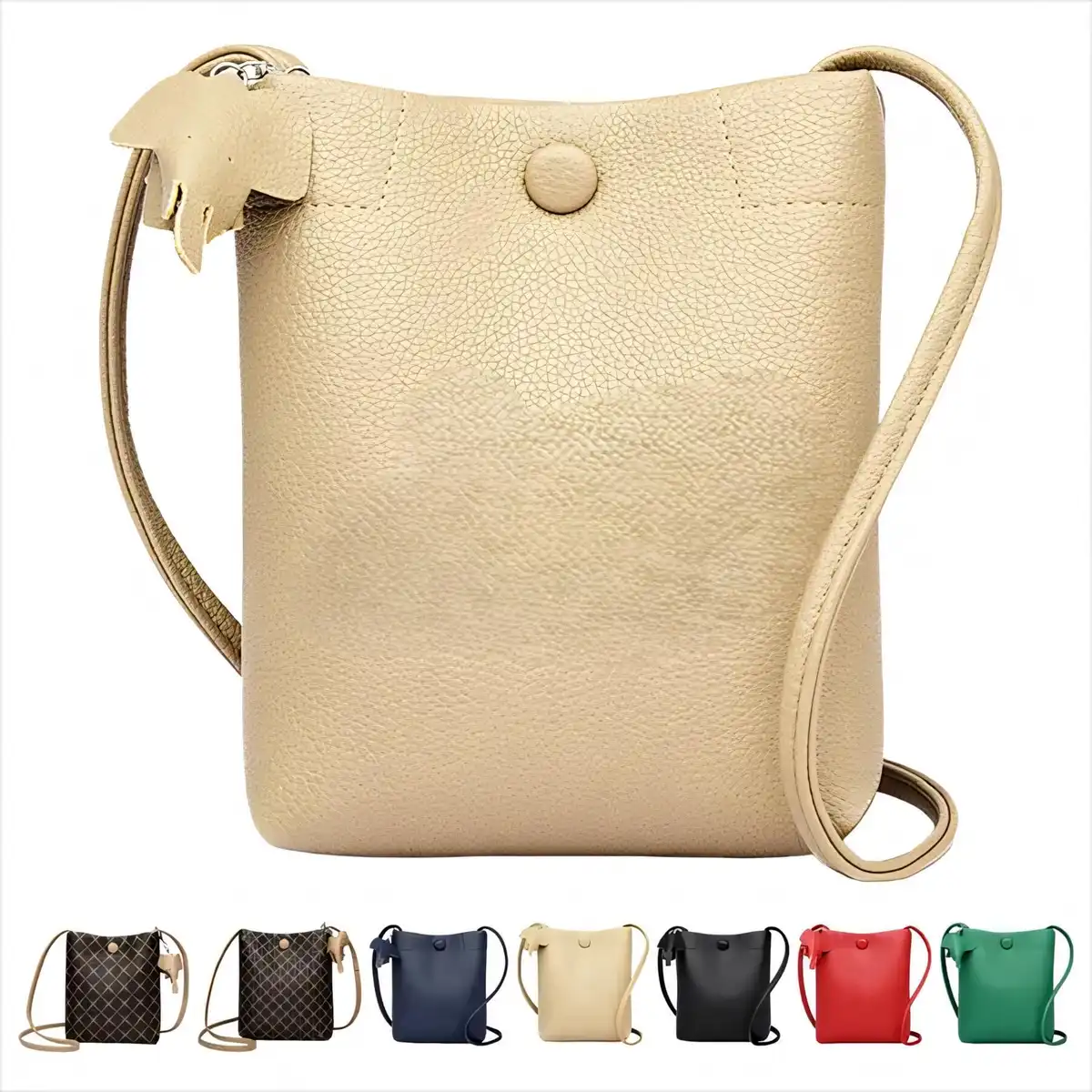 Elegant Cowhide Leather Crossbody Handbag