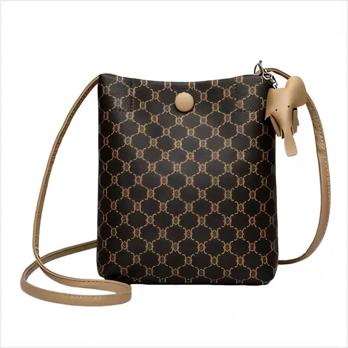 Elegant Cowhide Leather Crossbody Handbag product close-up