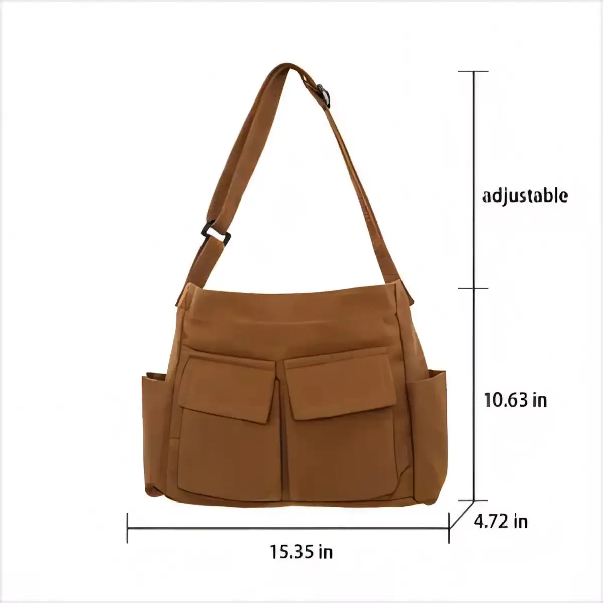 Durable Canvas Messenger Bag Large product detail view