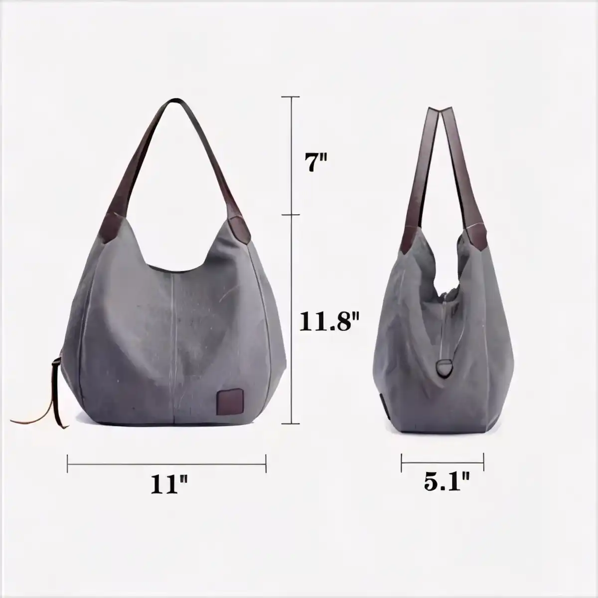 Retro Canvas Shoulder Tote product detail view