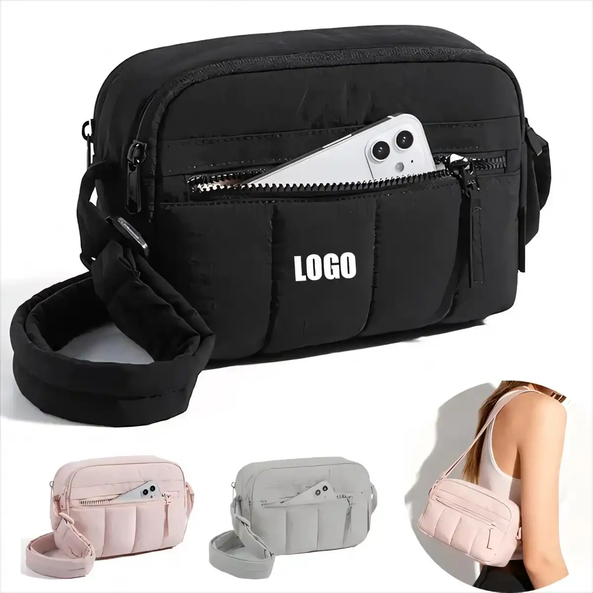 Compact Nylon Crossbody Bag