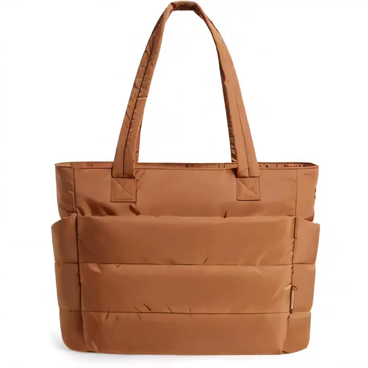 Fluffy Nylon Tote with Laptop Sleeve