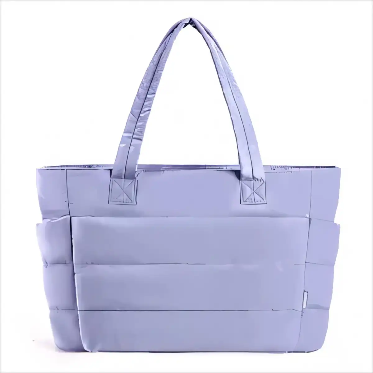 Fluffy Nylon Tote with Laptop Sleeve product with accessories