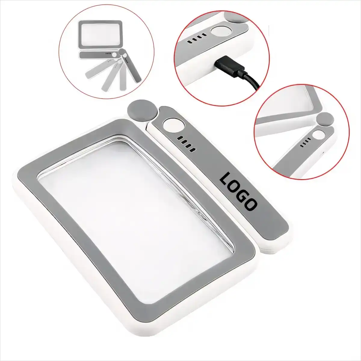 LED Magnifier Foldable Illuminated Lens