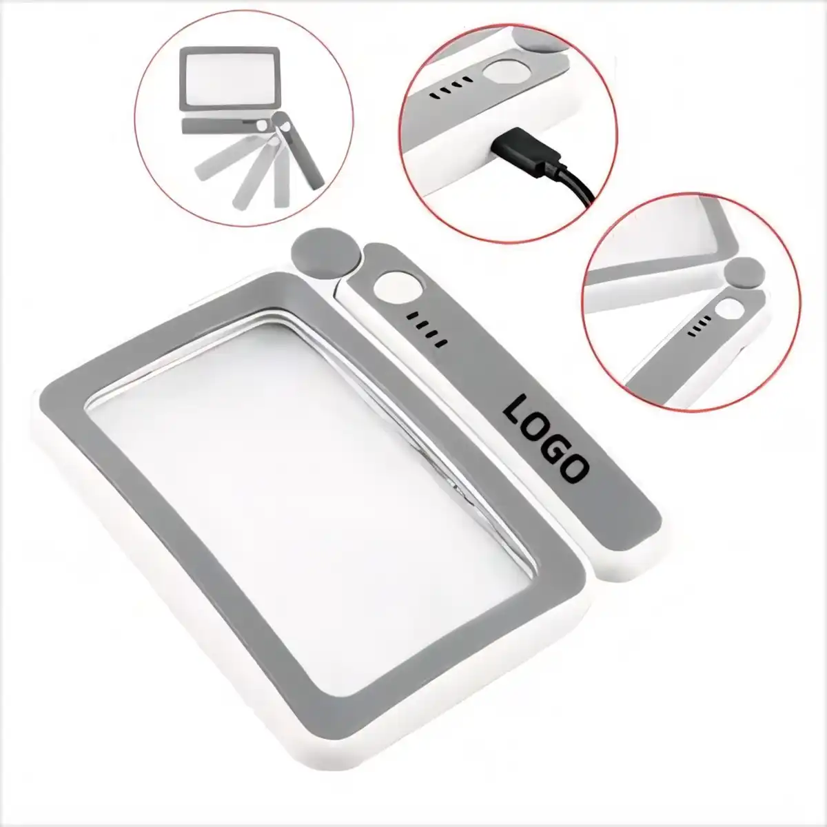 LED Magnifier Foldable Illuminated Lens product detail view