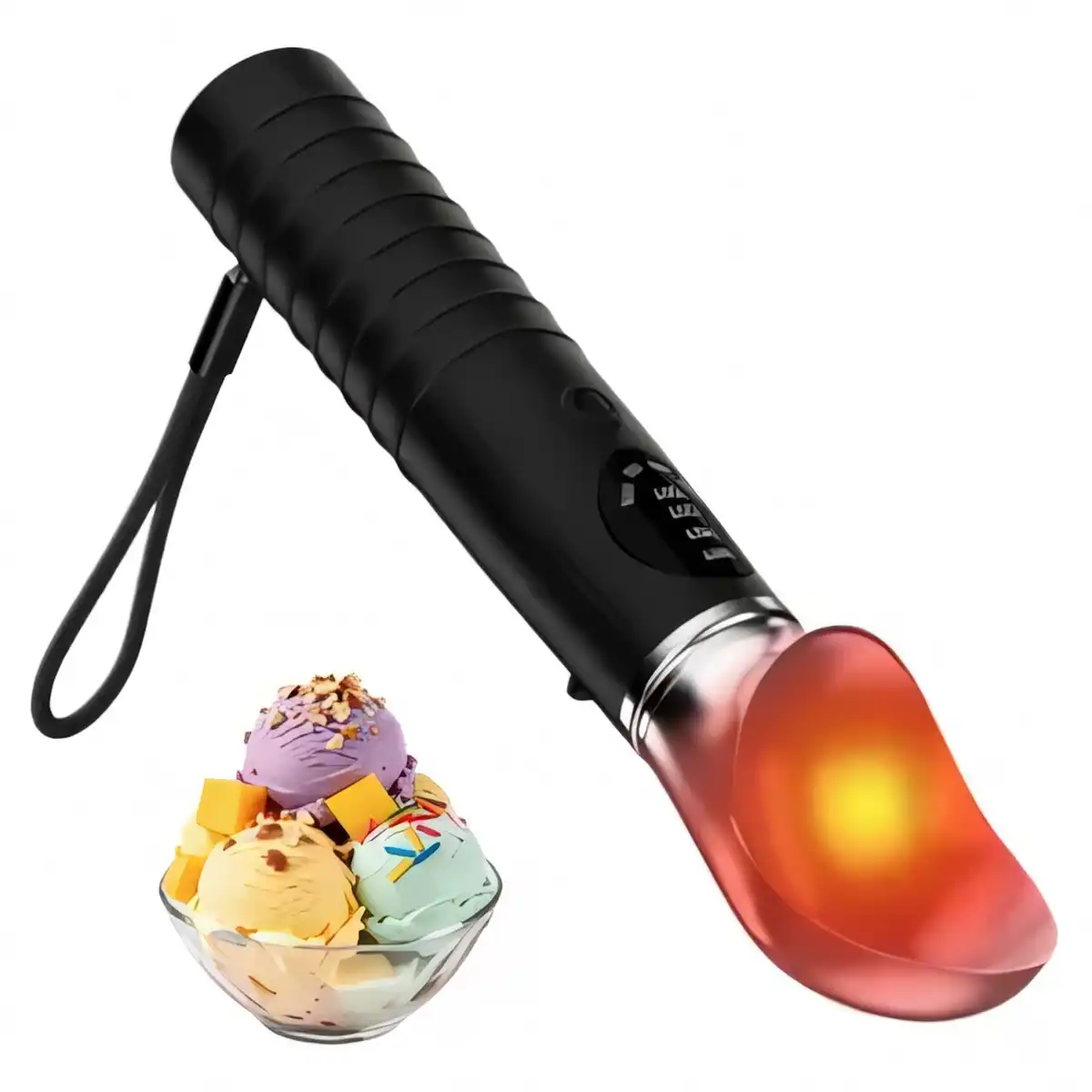 Rechargeable Heated Ice Cream Scoop product close-up