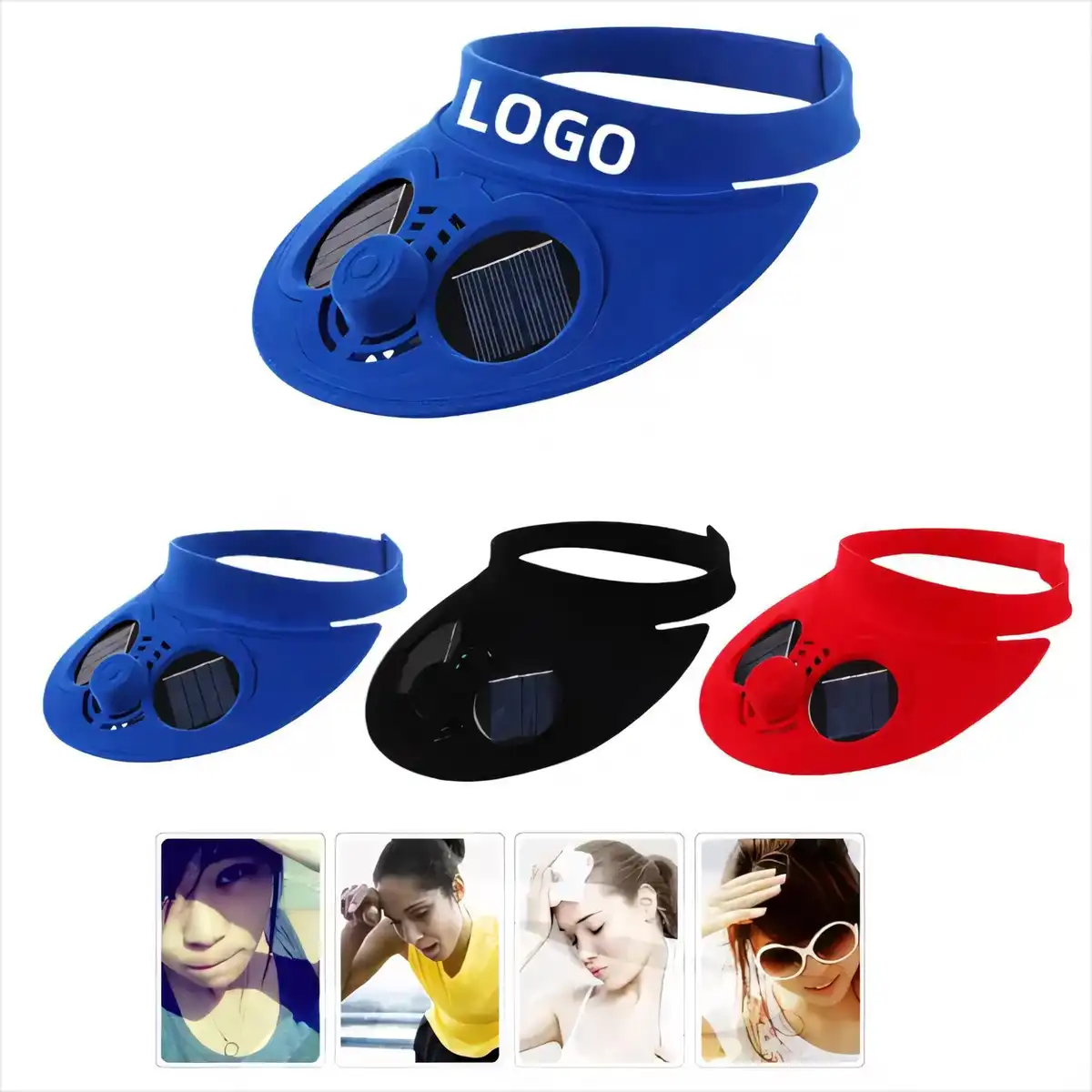 Solar Powered Cooling Visor Hat