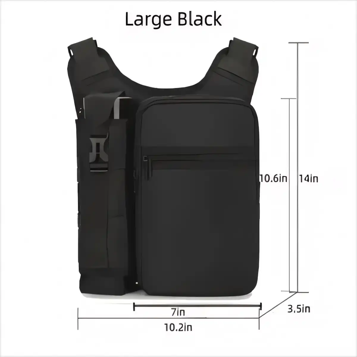 Men's Crossbody Hydration Pack product with accessories