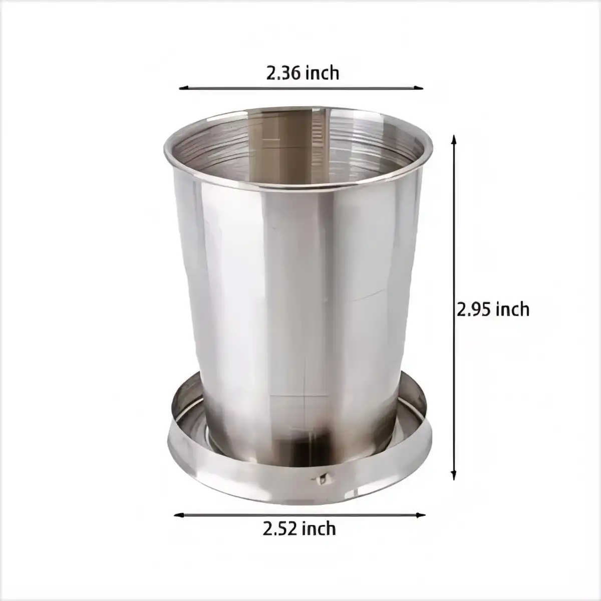 Collapsible Steel Cup with Keychain product detail view