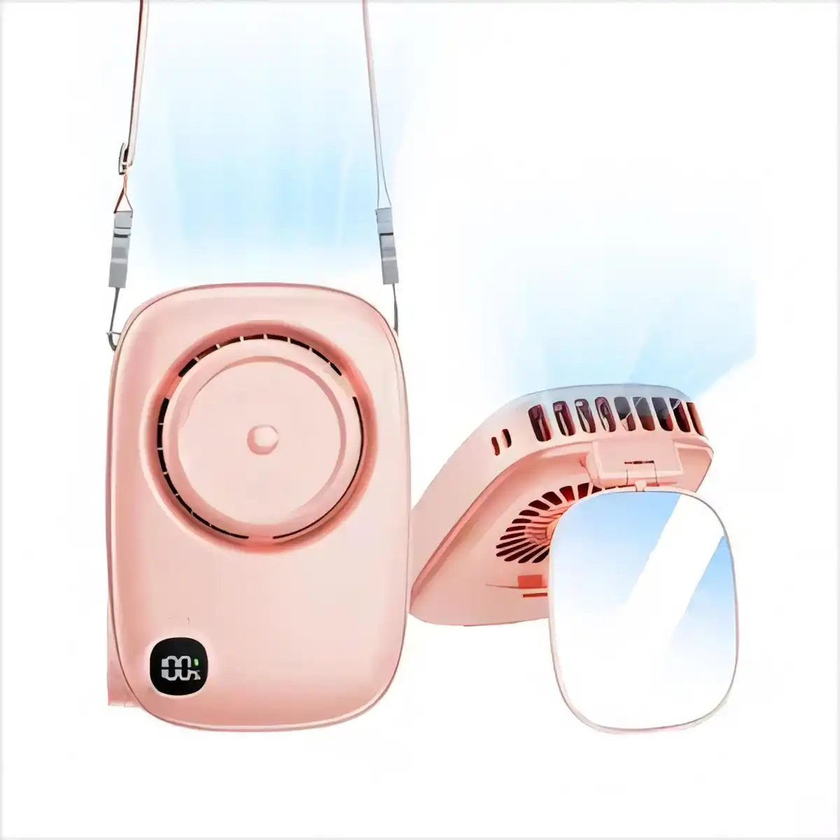 3 Speed Neck Fan with Mirror product close-up