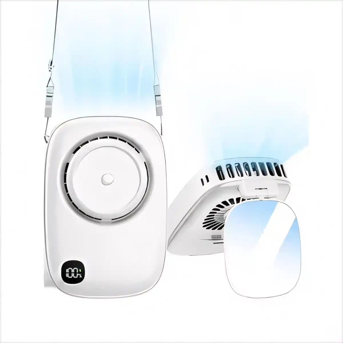 3 Speed Neck Fan with Mirror product with accessories