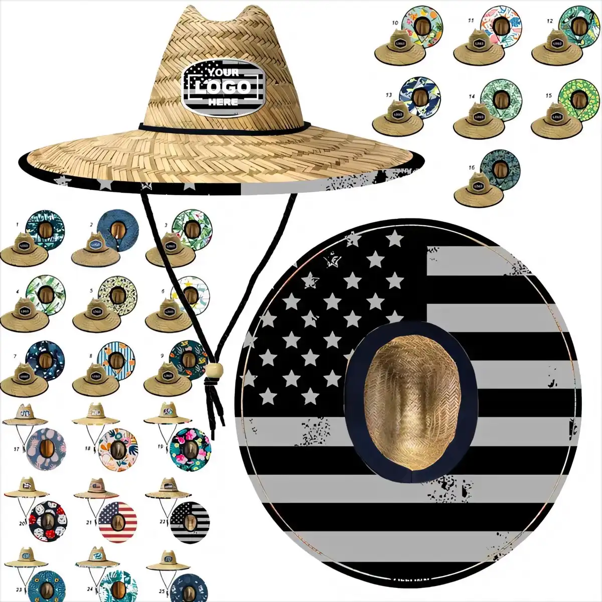 Sun Safe Wide Brim Straw Hat