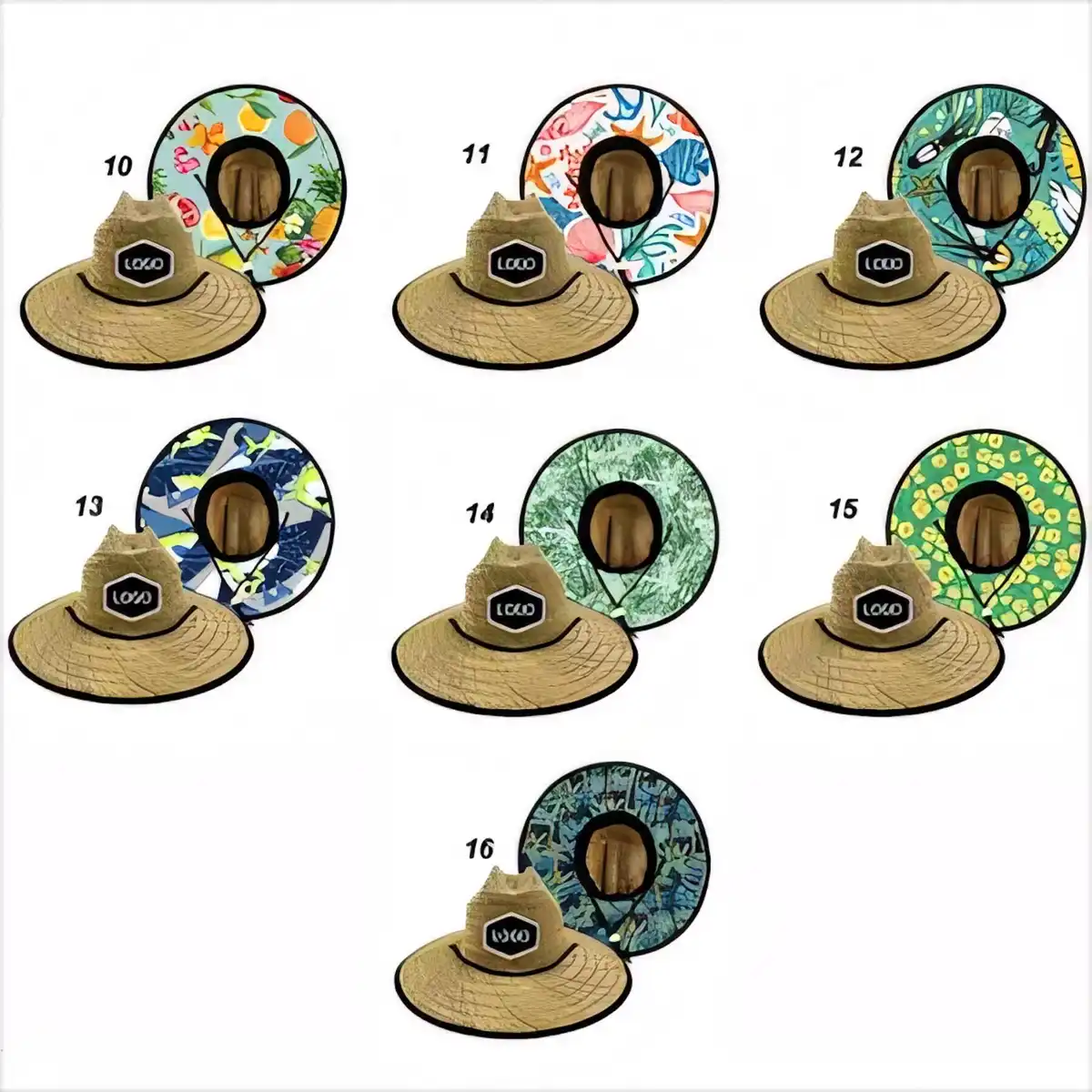Sun Safe Wide Brim Straw Hat additional product view