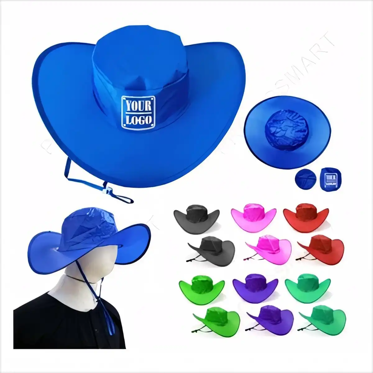 Packable Sun Hat with Storage Pouch product detail view