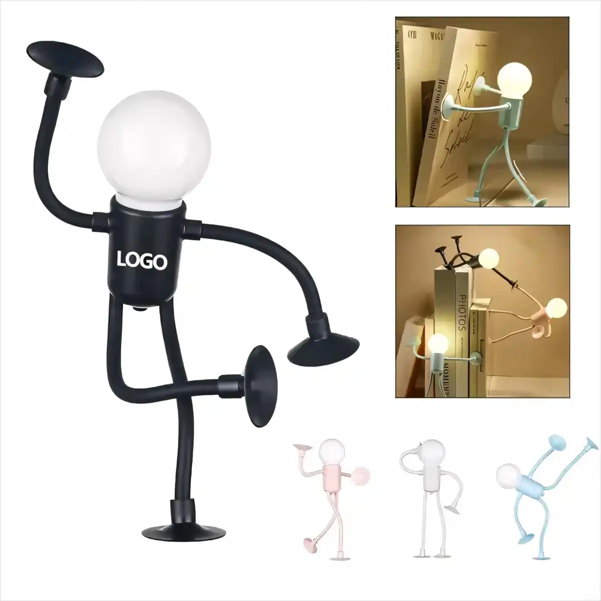 LED Bookend Lamp Stick Figure