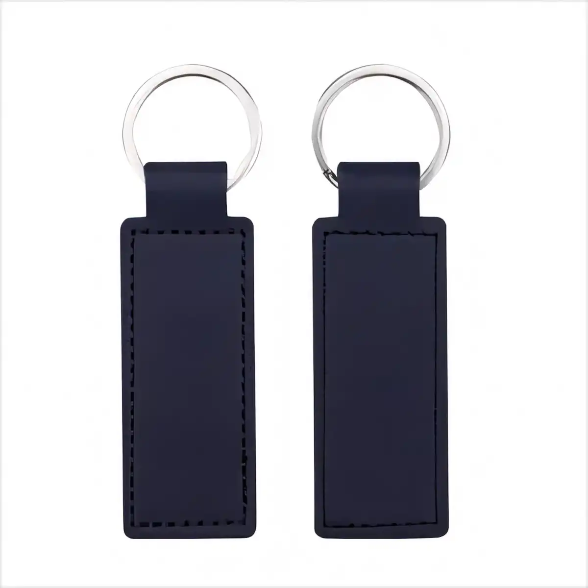 Sleek PU Leather Keychain Fob alternate product angle