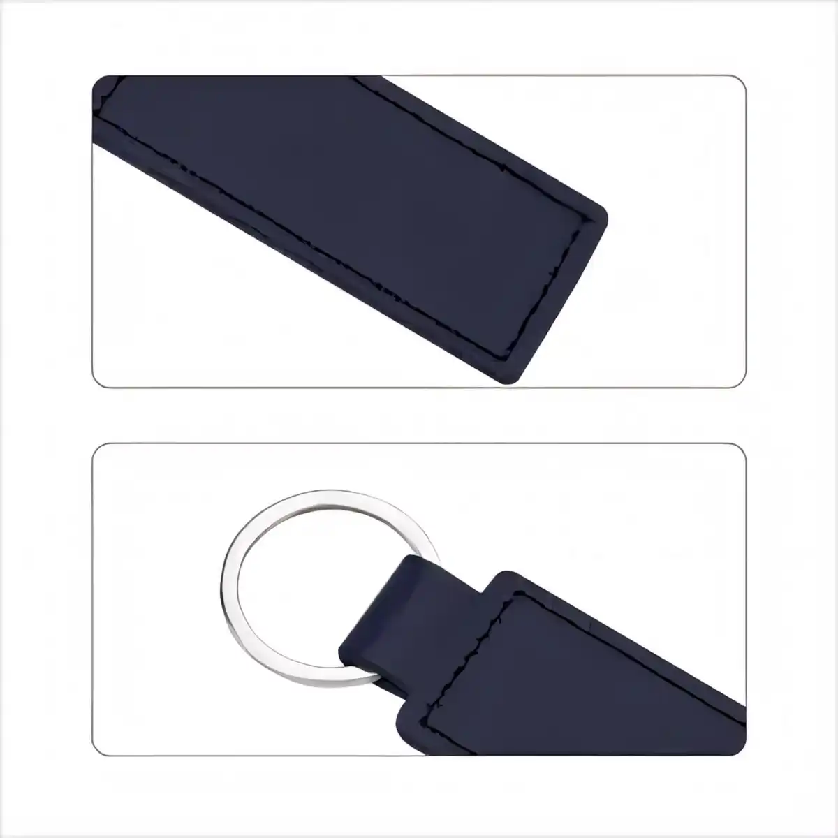 Sleek PU Leather Keychain Fob product close-up