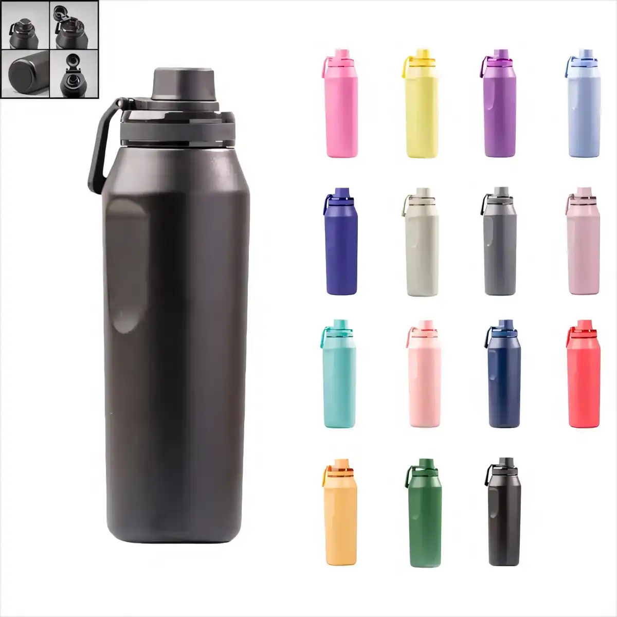 22oz Stainless Steel Thermos Bottle custom logo imprint view