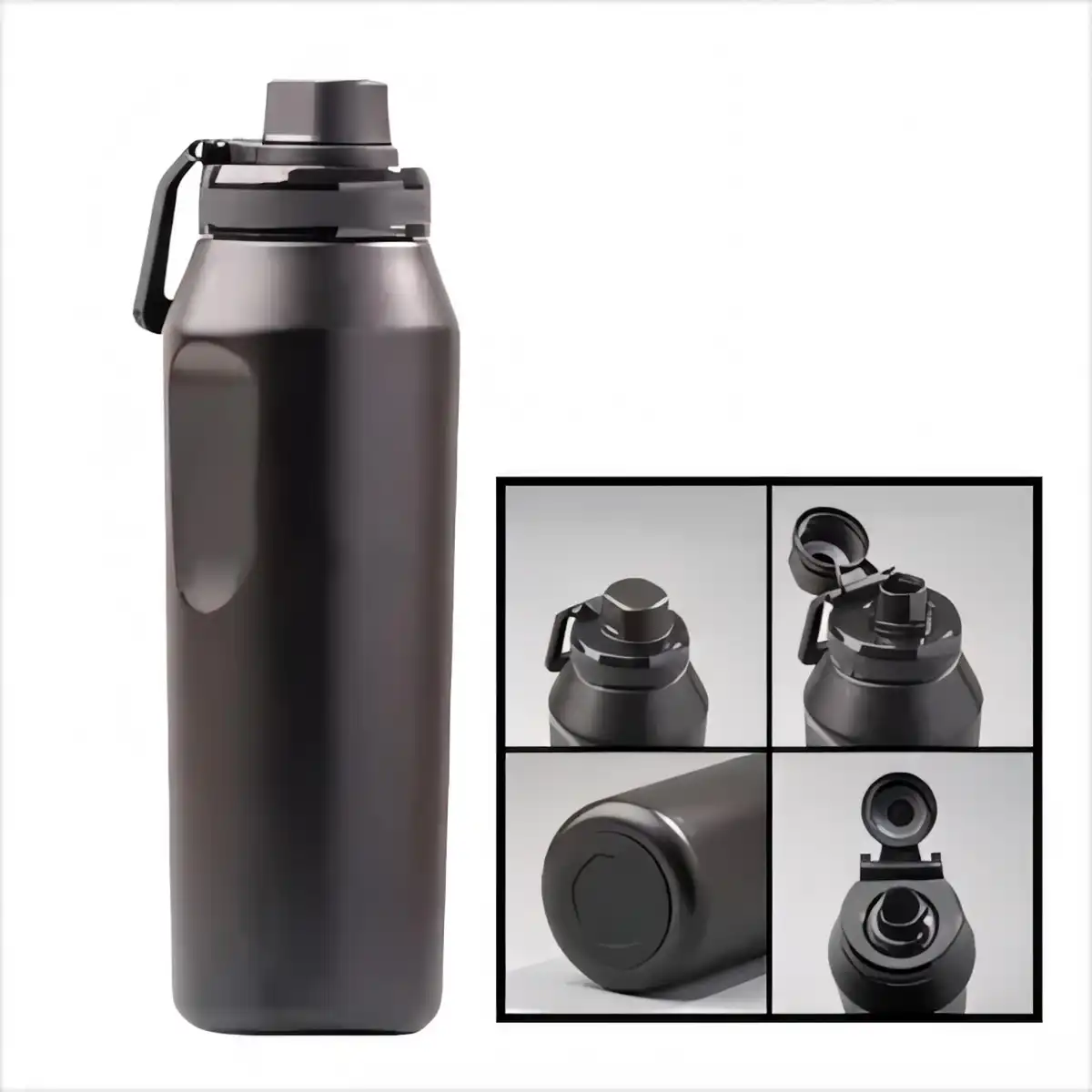 22oz Stainless Steel Thermos Bottle product in use