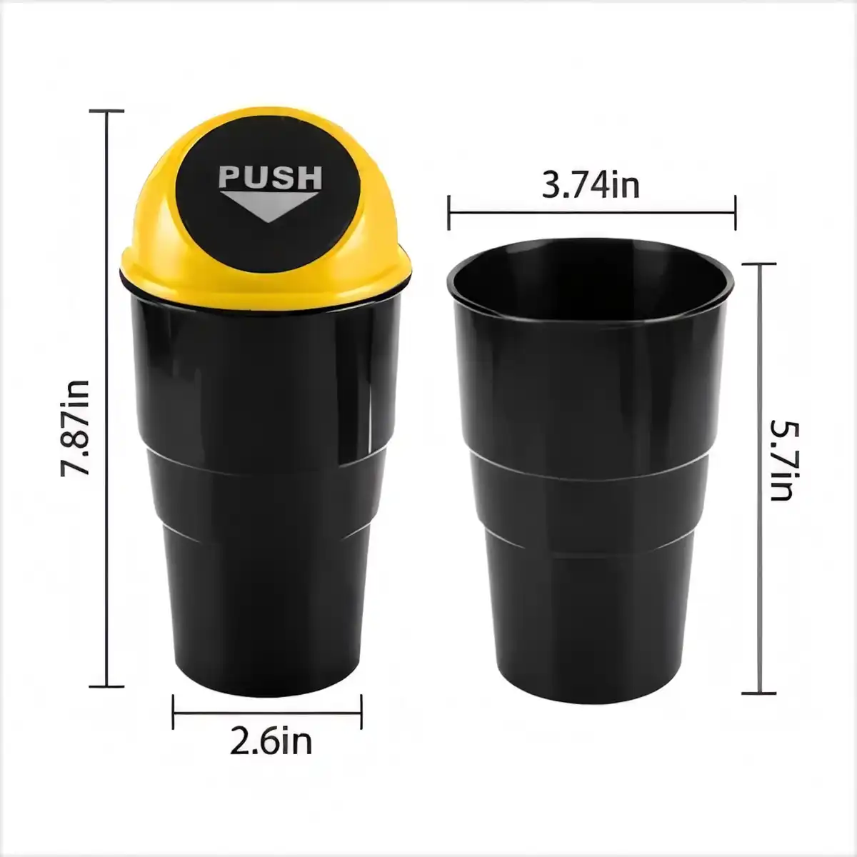 Portable Vehicle Waste Bin with Lid product detail view
