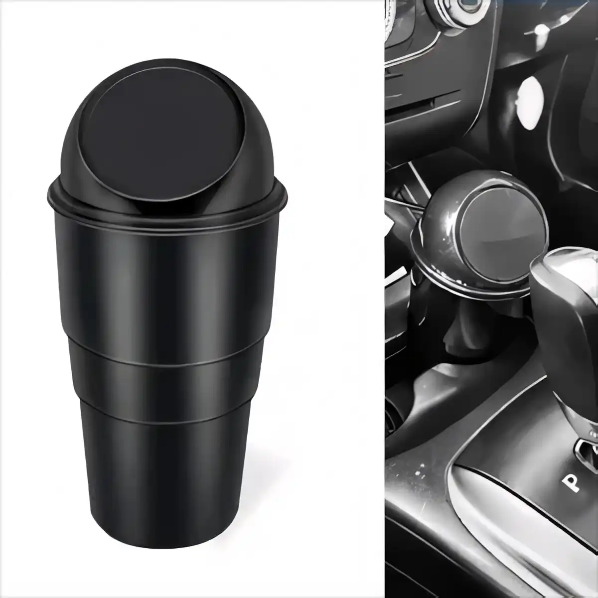 Portable Vehicle Waste Bin with Lid alternate product angle
