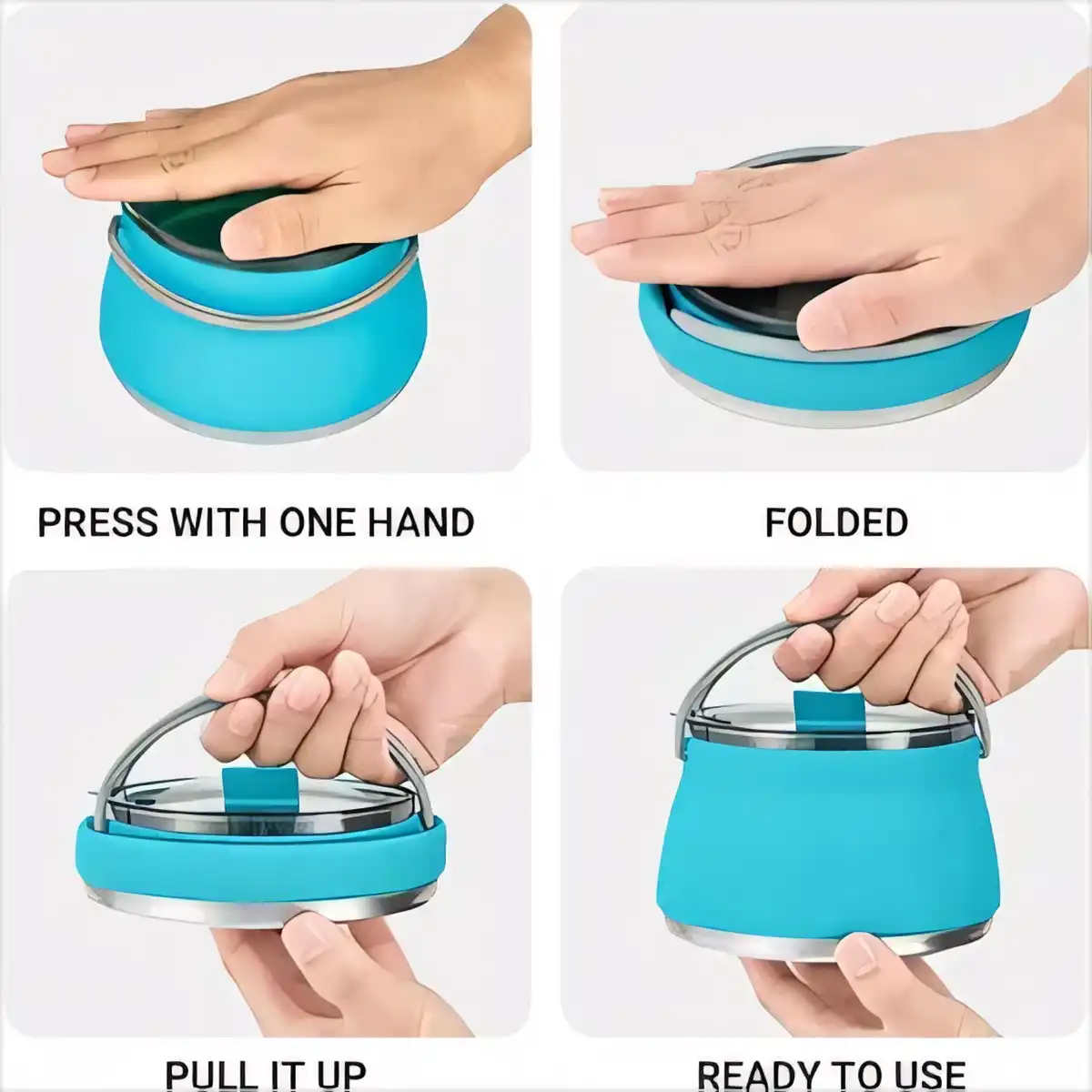 Foldable Silicone Travel Kettle alternate product angle