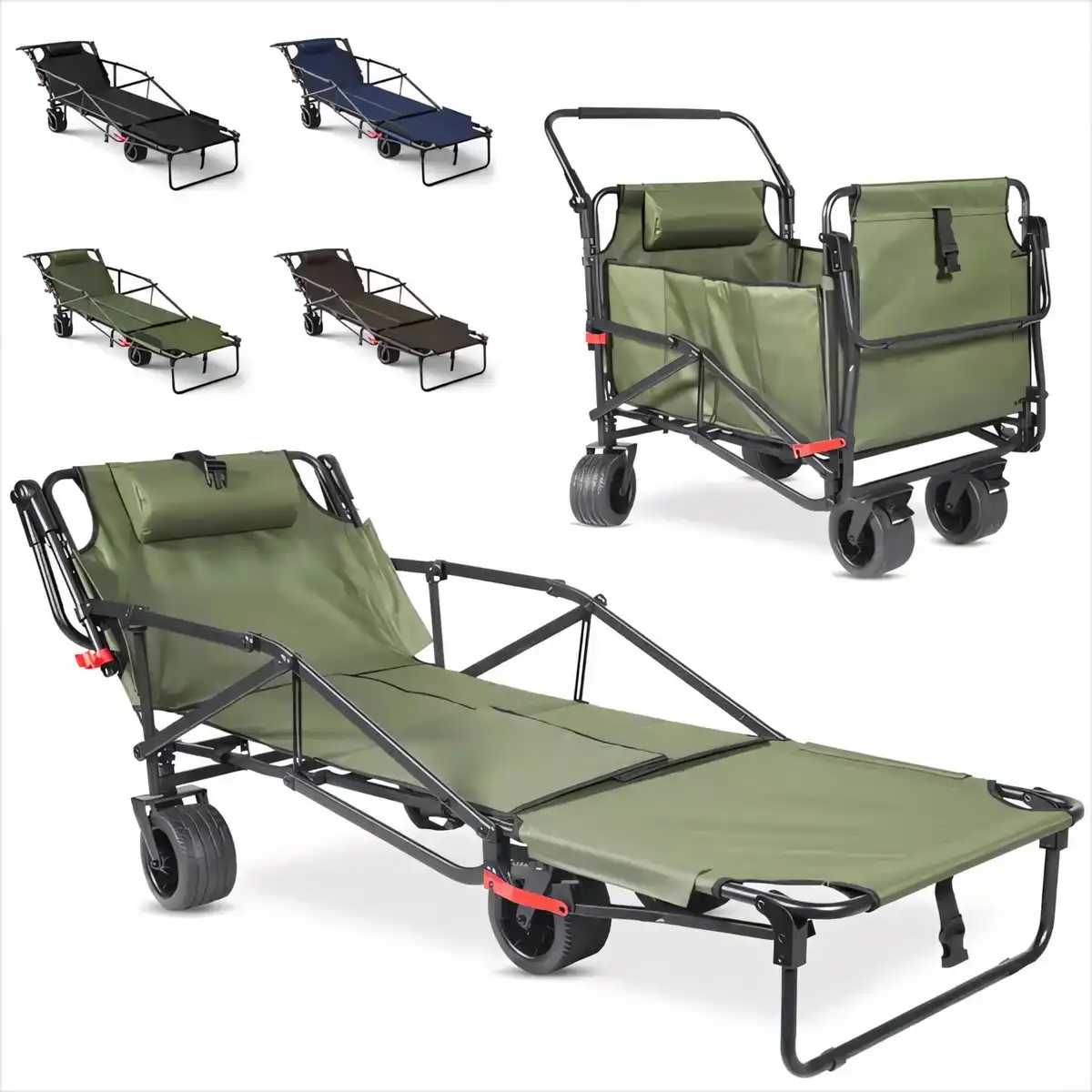 2-in-1 Folding Camping Wagon Cot