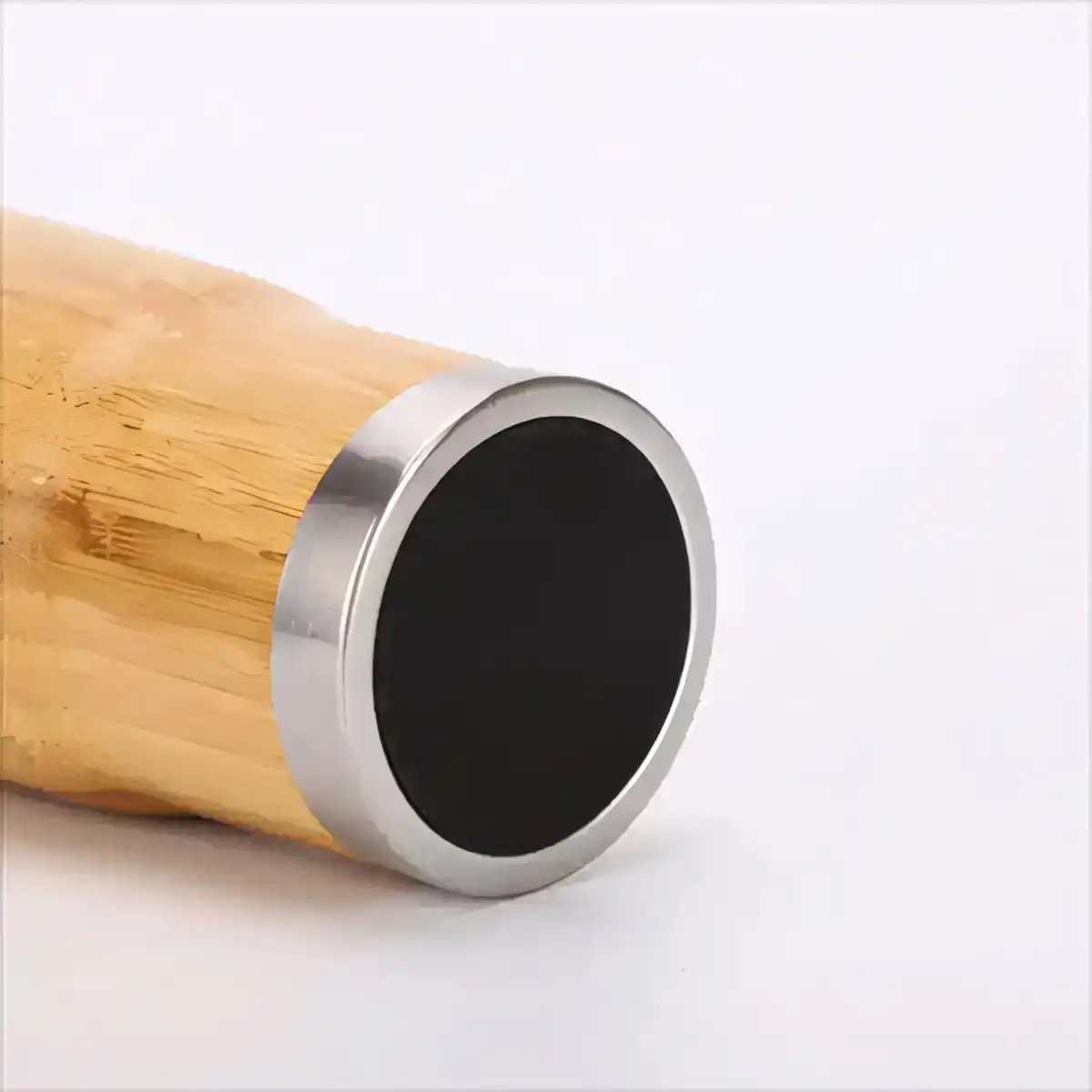 Insulated Bamboo Steel Travel Mug product detail view