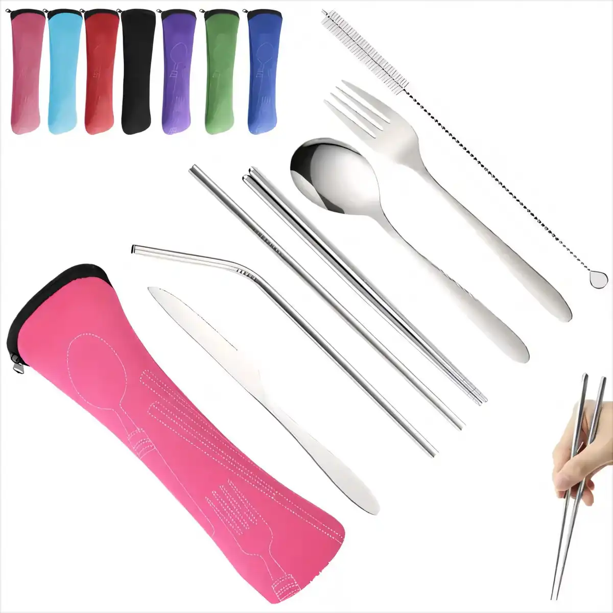 Portable Stainless Steel Cutlery Kit