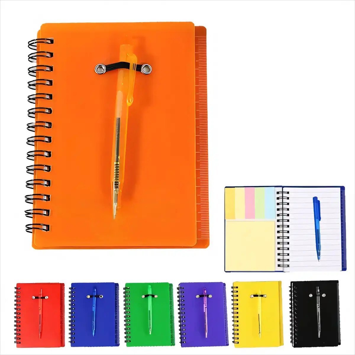 Spiral Notebook Sticky Notes Set