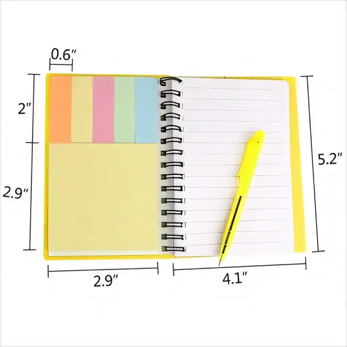 Spiral Notebook Sticky Notes Set alternate product angle