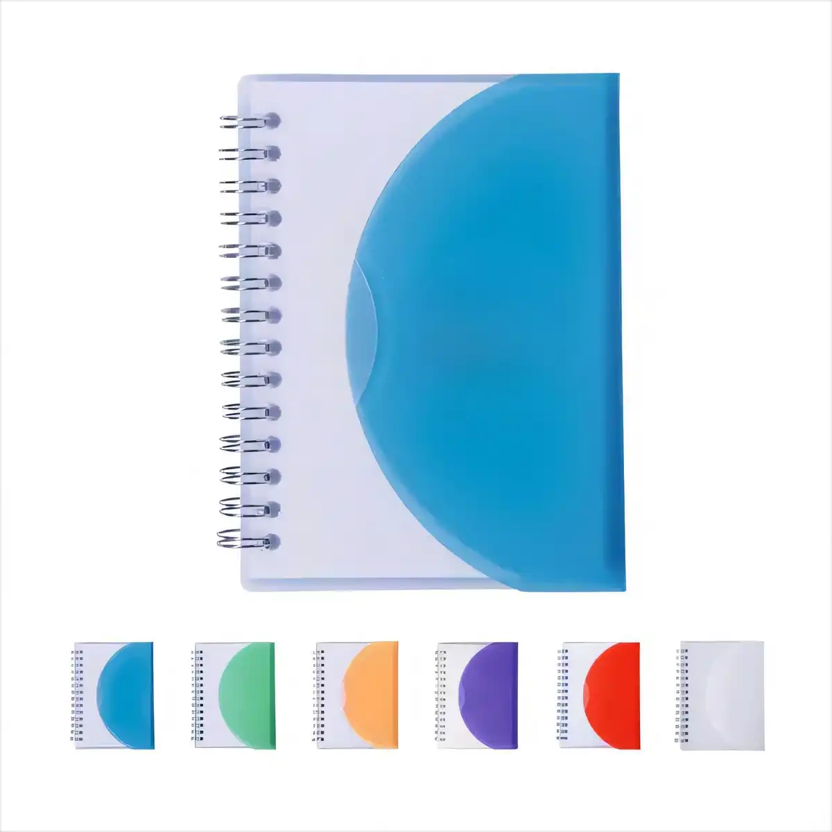 Vibrant Spiral Notebook with Translucent Cover