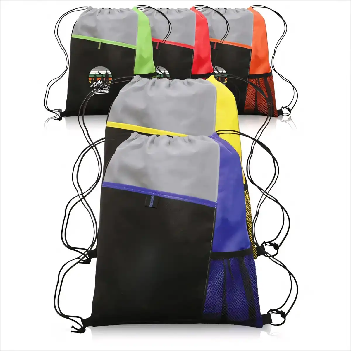 Durable Mesh Drawstring Backpack