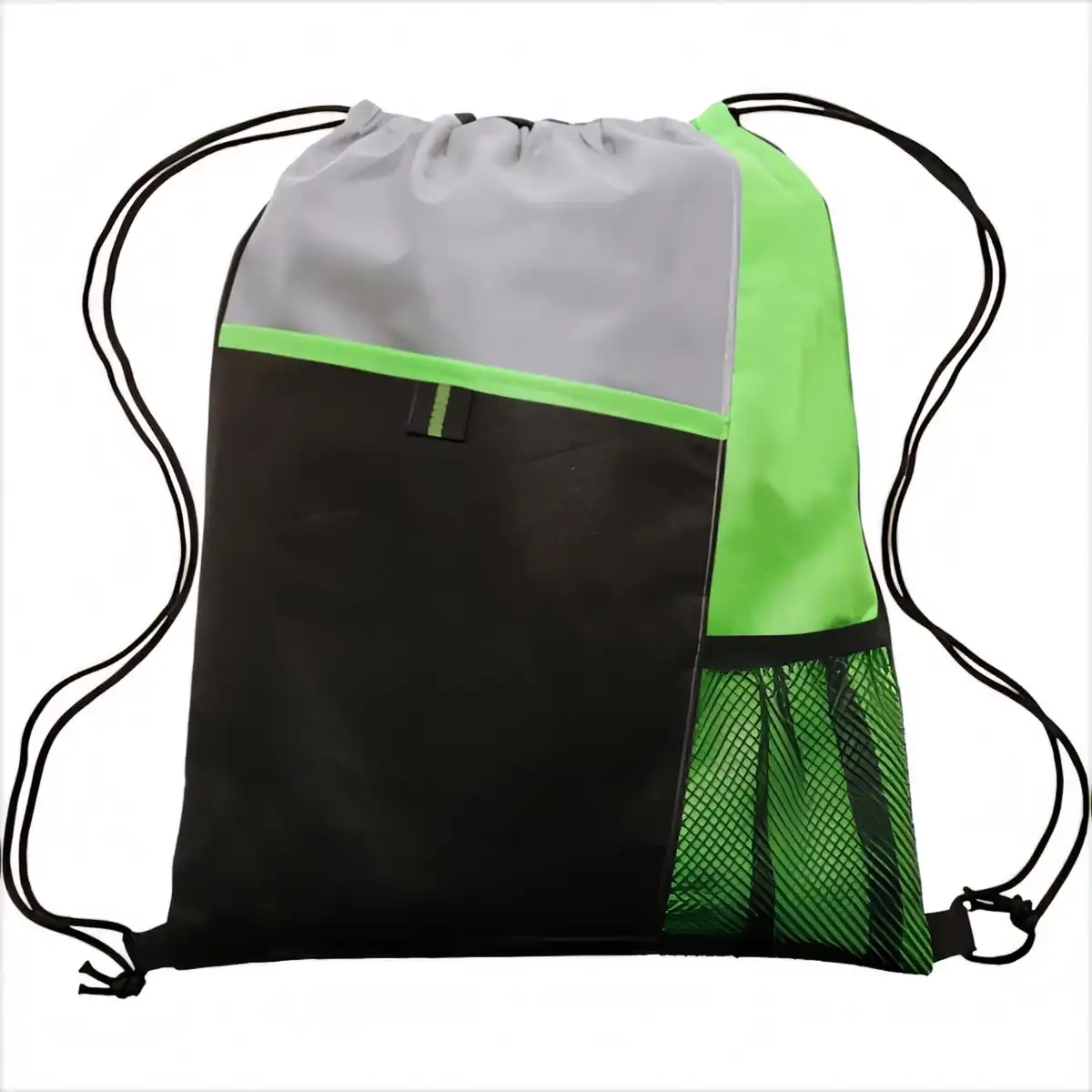 Durable Mesh Drawstring Backpack alternate product angle