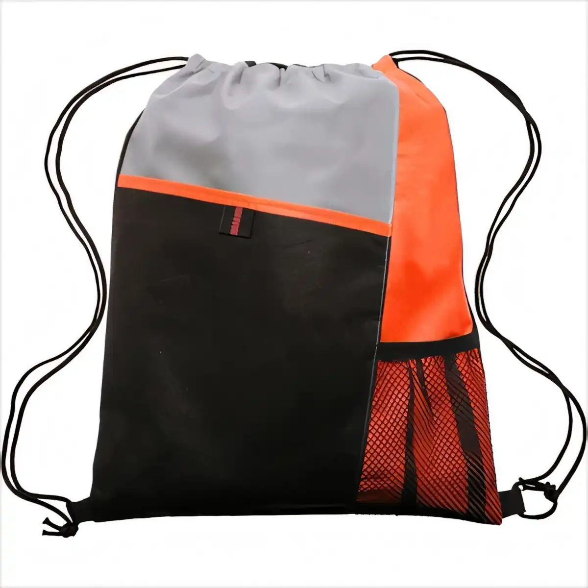 Durable Mesh Drawstring Backpack product close-up
