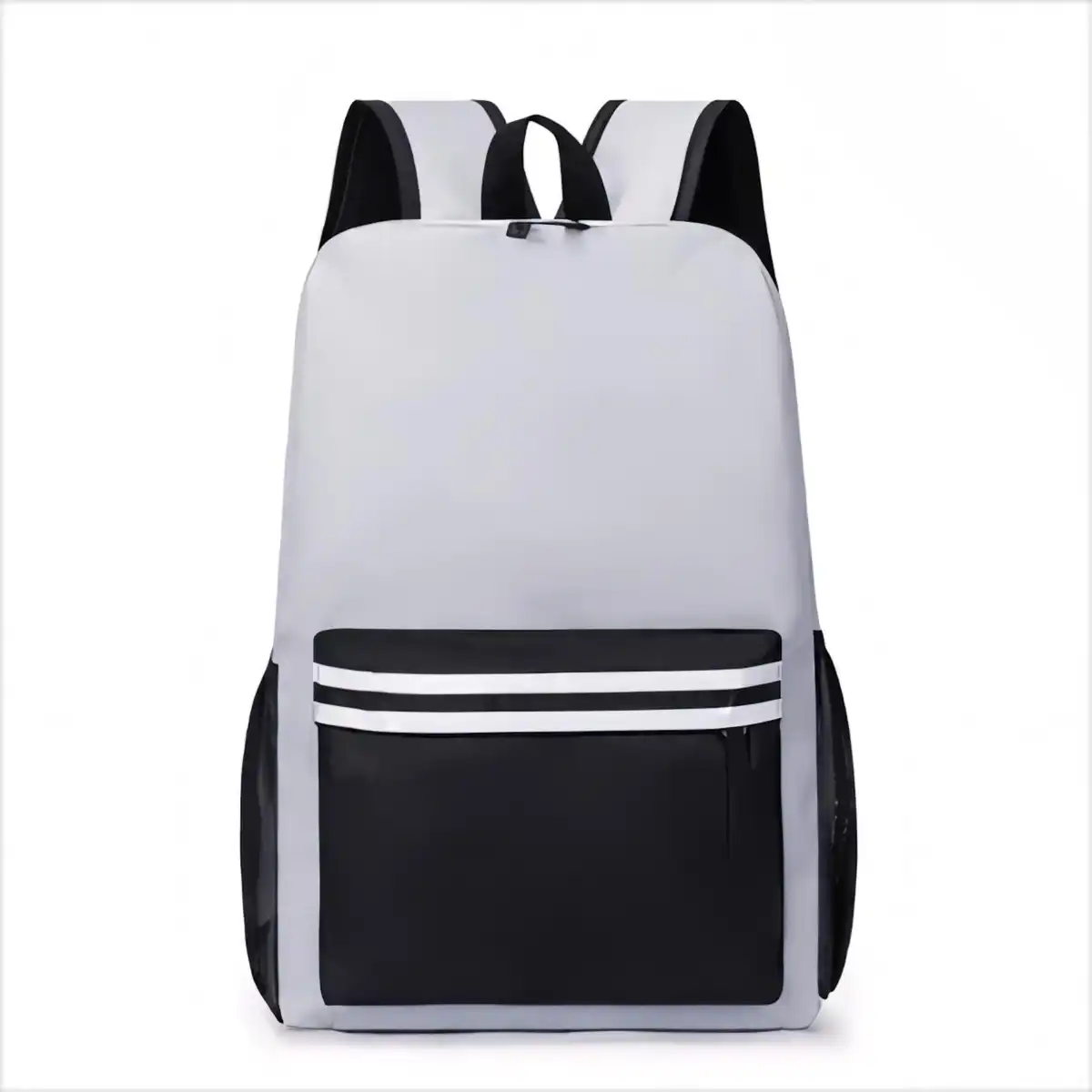 Nylon School Backpack with Reflective Strips alternate product angle